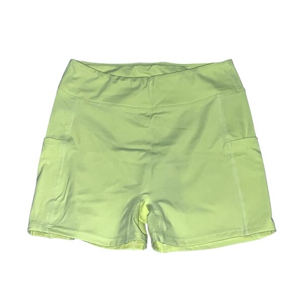 Halara Softlyzero Airy High Waisted Side Pocket Yoga Shorts Sz XS Yellow - Picture 3 of 8